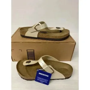 -744 Birkenstock Regular Fit, Gold, Sandals Regular Fit-EU-40, 9 Womens