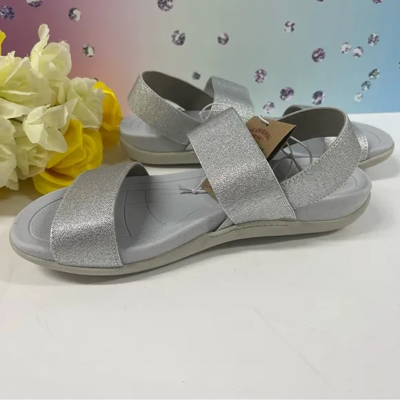 🩶 DEARFOAM SILVER SANDALS