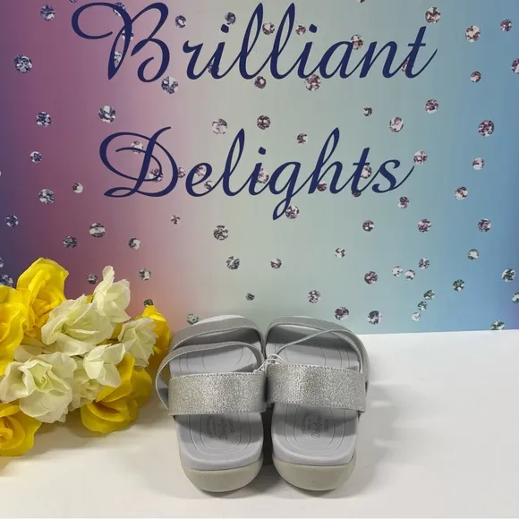 🩶 DEARFOAM SILVER SANDALS