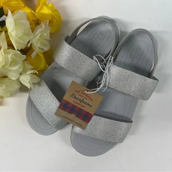🩶 DEARFOAM SILVER SANDALS