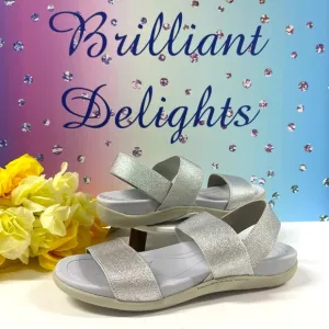 🩶 DEARFOAM SILVER SANDALS