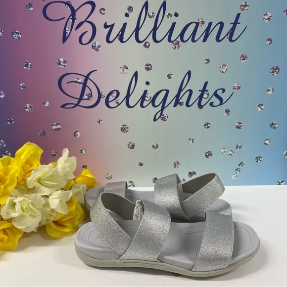 🩶 DEARFOAM SILVER SANDALS