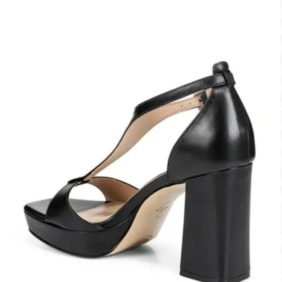 27 EDIT Naturalizer Jae Leather T-Strap Platform Dress Sandals (Wide)