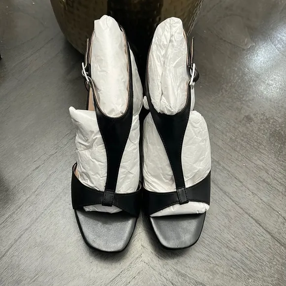 27 EDIT Naturalizer Jae Leather T-Strap Platform Dress Sandals (Wide)