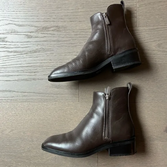 3.1 Phillip Lim - US 7 Alexa leather ankle boots, dark brown, 40mm