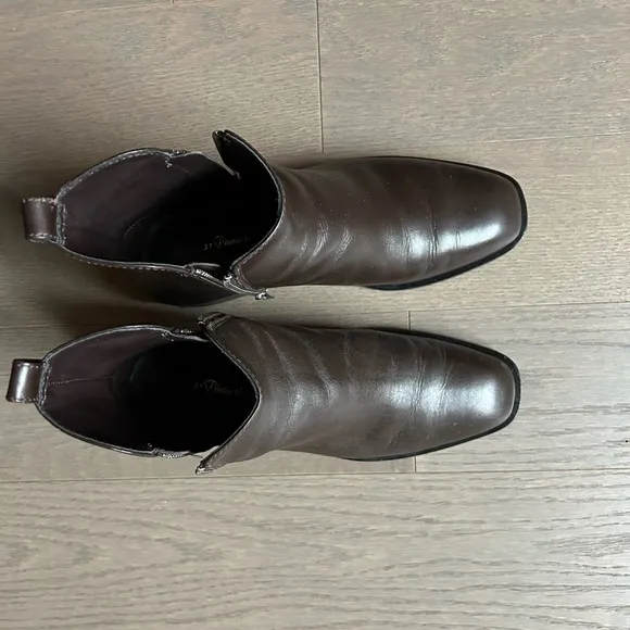 3.1 Phillip Lim - US 7 Alexa leather ankle boots, dark brown, 40mm