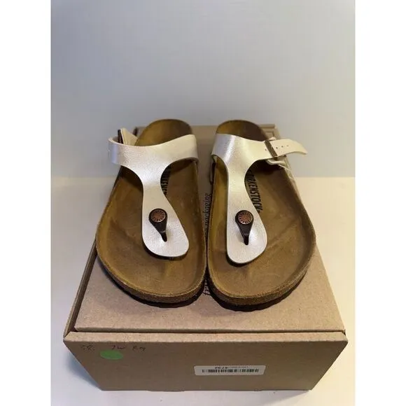 .4313 Birkenstock Beige, Regular Fit Sandals-EU-38, US-7 Womens