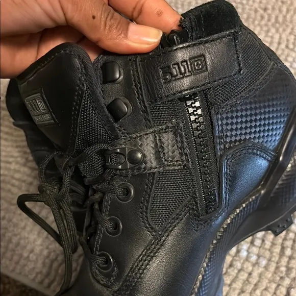 5.11 Tactical Black High-Top Boots with Sturdy Rubber Sole