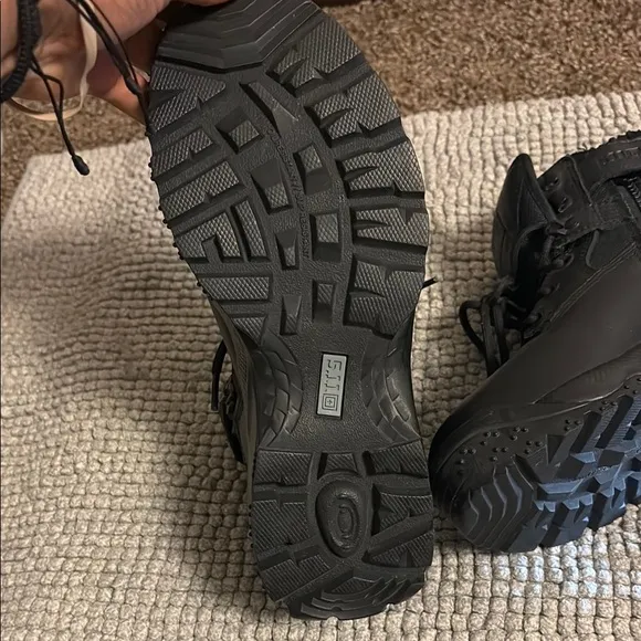 5.11 Tactical Black High-Top Boots with Sturdy Rubber Sole