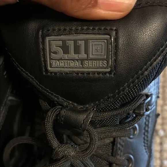 5.11 Tactical Black High-Top Boots with Sturdy Rubber Sole
