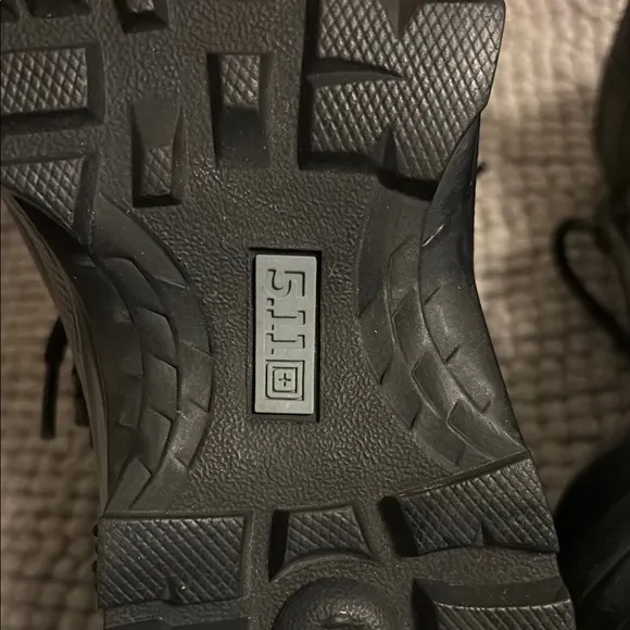 5.11 Tactical Black High-Top Boots with Sturdy Rubber Sole