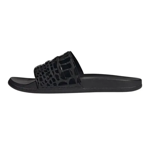 Adidas Adilette Comfort Black Slides Cloudfoam Sandals Women's Size 6 NWT