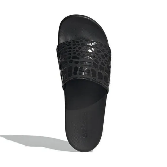 Adidas Adilette Comfort Black Slides Cloudfoam Sandals Women's Size 6 NWT