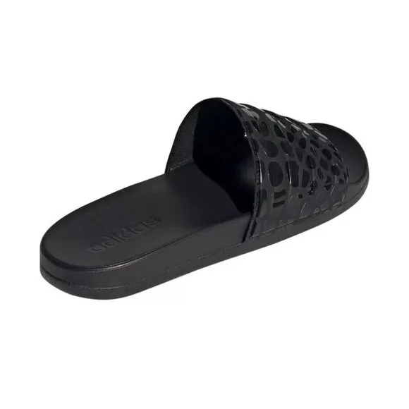 Adidas Adilette Comfort Black Slides Cloudfoam Sandals Women's Size 6 NWT