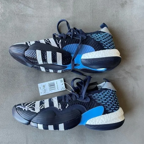 adidas Trae Young 2 Mens Basketball Shoes in Black and Blue Adidas Crazy BYW 2.