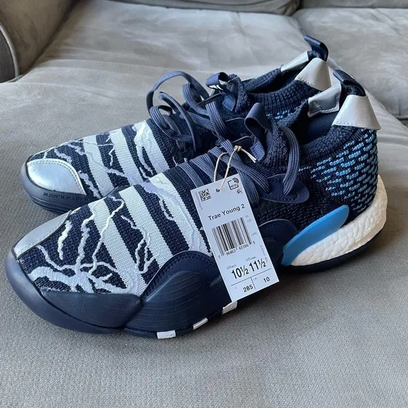 adidas Trae Young 2 Mens Basketball Shoes in Black and Blue Adidas Crazy BYW 2.