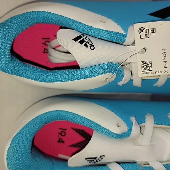 Adidas X 19.4 flexible Ground boots size 6 Colour: Bright Cyan / Core Black /
