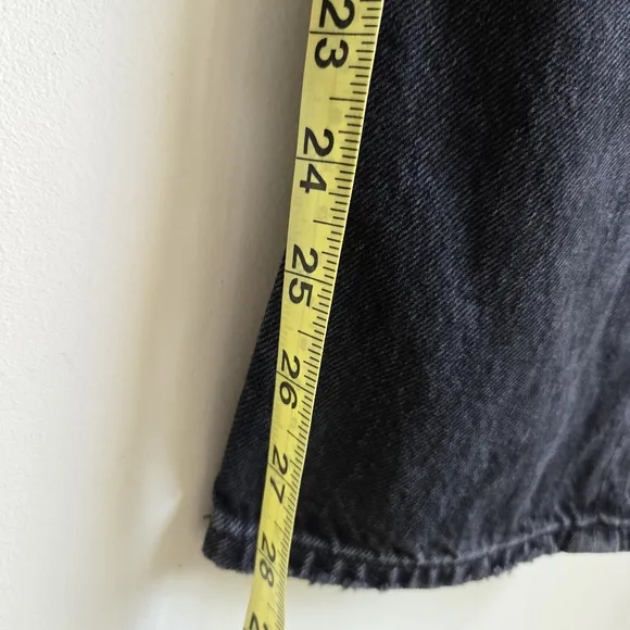 Agolde Size 26 90s pinch Waist High‎ Rise Straight Stone Wash Black Jeans