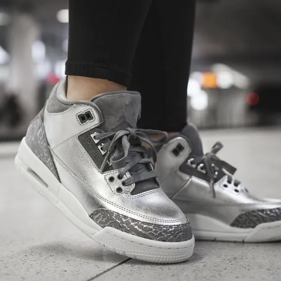 Air Jordan 3 Retro premium Heiress Metallic Silver