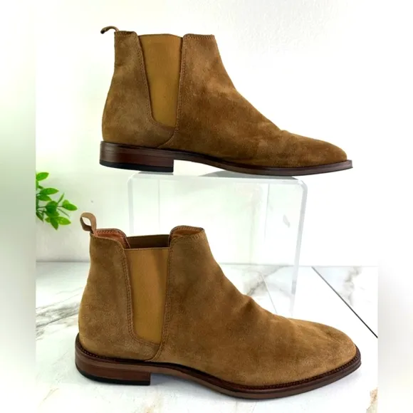 Aldo Men's Gweracien Cognac Chelsea Genuine Leather Suede Boots, Sz 9.5