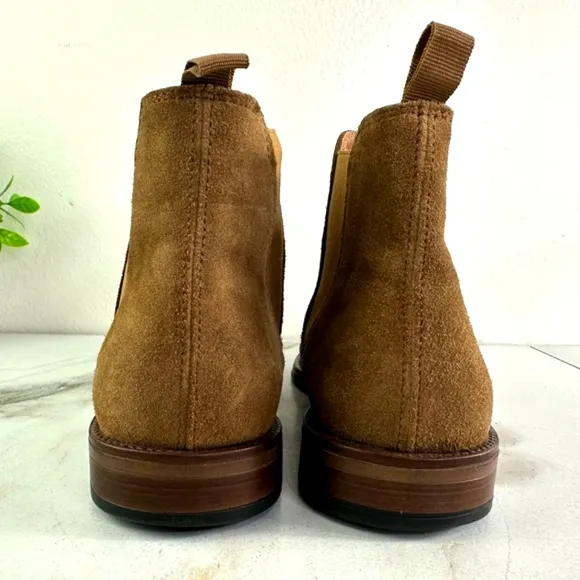 Aldo Men's Gweracien Cognac Chelsea Genuine Leather Suede Boots, Sz 9.5
