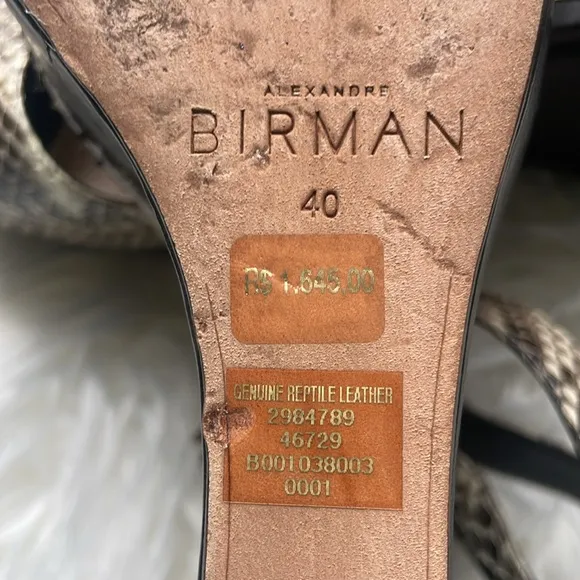 ALEXANDRE BIRMAN. Animal Print Sandals.Size 40. Used in excellent condition