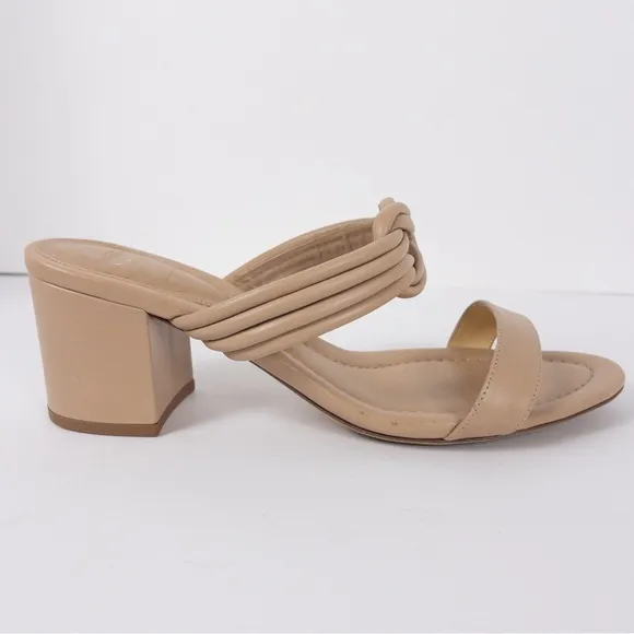 Alexandre Birman Vicky Leather Knotted Block Heel Sandals