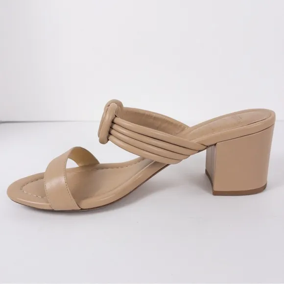 Alexandre Birman Vicky Leather Knotted Block Heel Sandals