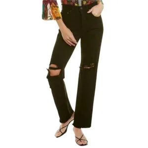 Alice   Olivia High Rise Loose Fit Boyfriend Jeans Black Distressed EUC 26