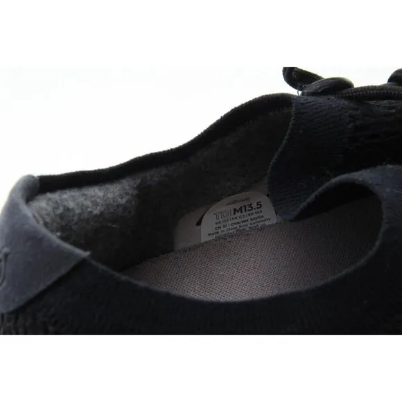 Allbirds Tree Dasher Sneakers Shoes Lace Up Black Fitness Mens 13.5