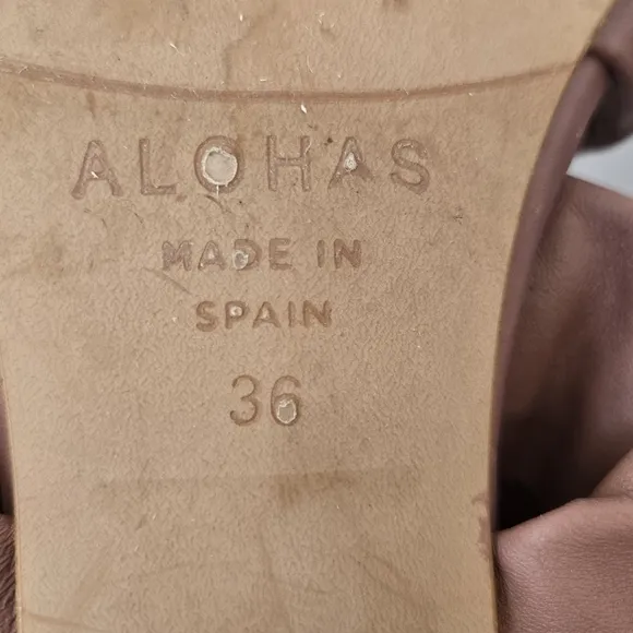 ALOHAS Pink  Heeled Mule Sandals with Twisted Design