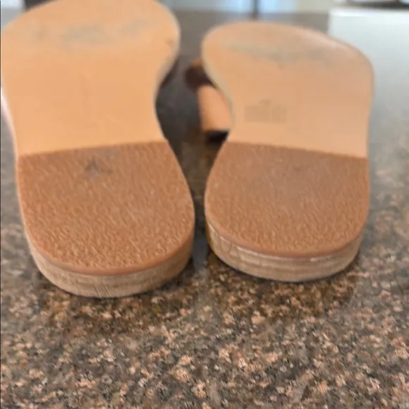 ANCIENT GREEK LADIES TAN SLIP ON SANDALS-8