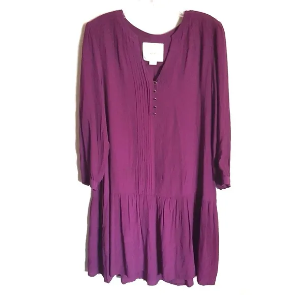 Anthropologie Maeve Galina Drop Waist Tunic Dress Large