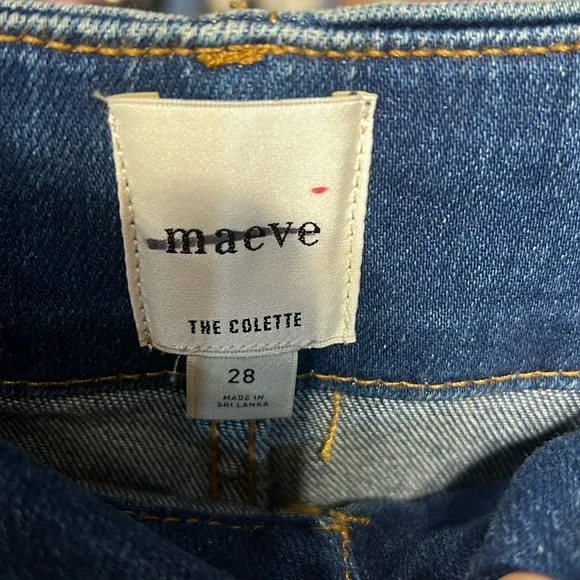 Anthropologie Maeve The Colette Cropped Wide Leg Denim Pants Medium Blue NWOT