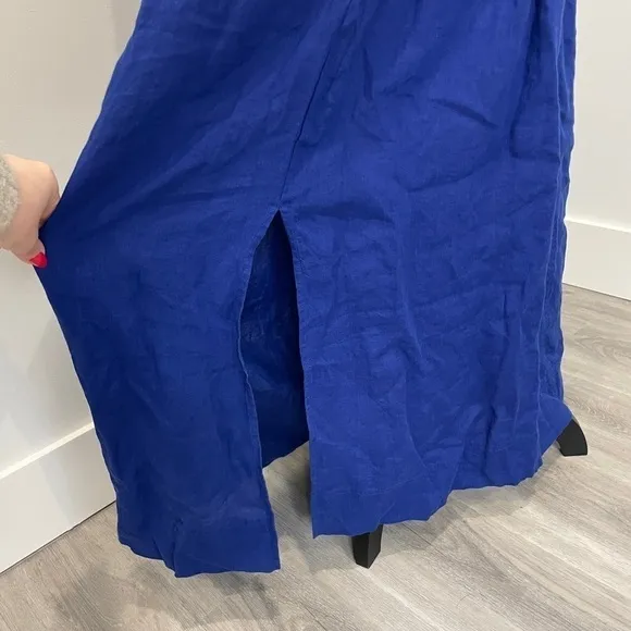 Apiece Apart Blue Sleeveless Polo Maxi Dress