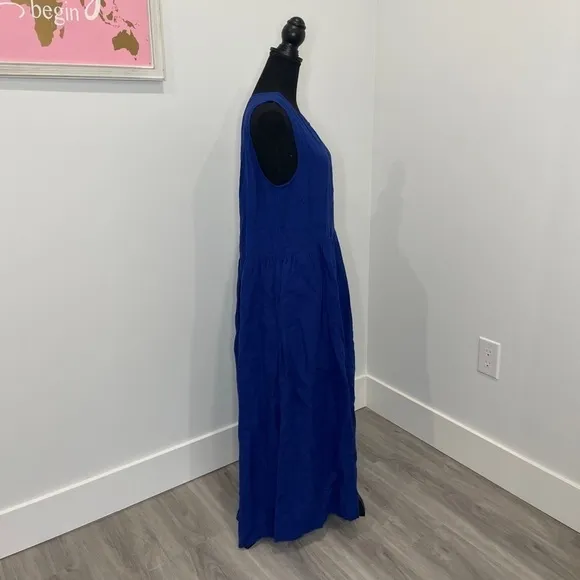 Apiece Apart Blue Sleeveless Polo Maxi Dress