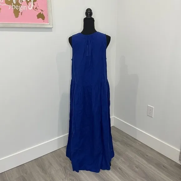 Apiece Apart Blue Sleeveless Polo Maxi Dress