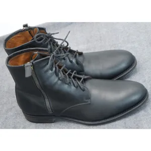 Aquatalia Boots Italian Leather Weatherproof Shoes Size 9.5 Black