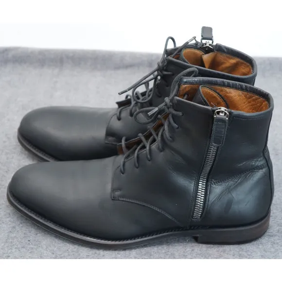 Aquatalia Boots Italian Leather Weatherproof Shoes Size 9.5 Black