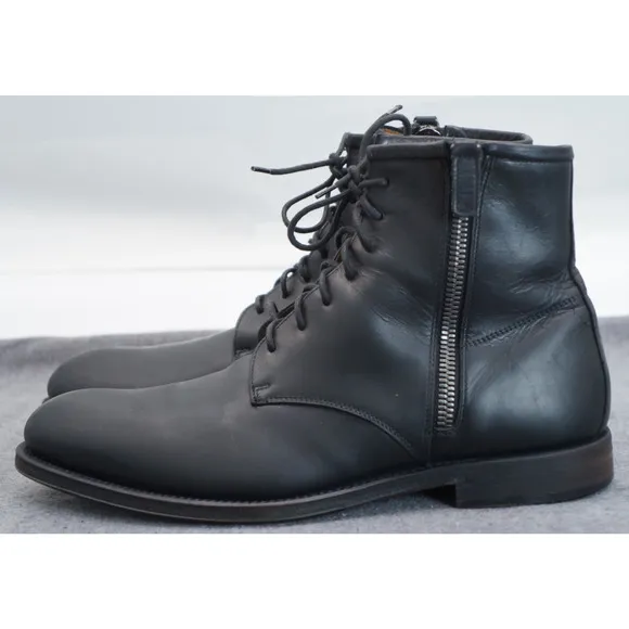 Aquatalia Boots Italian Leather Weatherproof Shoes Size 9.5 Black