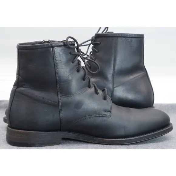 Aquatalia Boots Italian Leather Weatherproof Shoes Size 9.5 Black