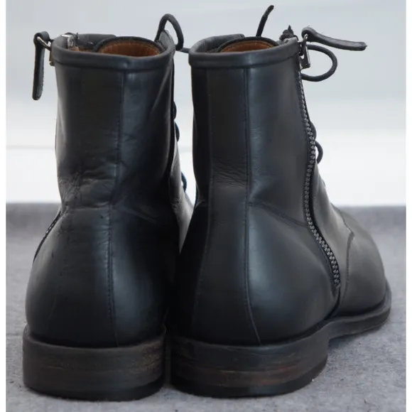 Aquatalia Boots Italian Leather Weatherproof Shoes Size 9.5 Black