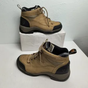 Ariat Brown Lace Up Boots with Padded Collar and Durable Sole Women's Size 8B