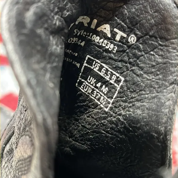 Ariat Hazel distressed black booties
