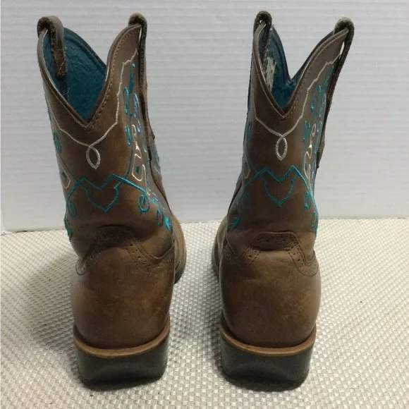Ariat Heritage Dapper  Western Boots 10016238 Brown &amp; Turquoise Size 7 Ladies