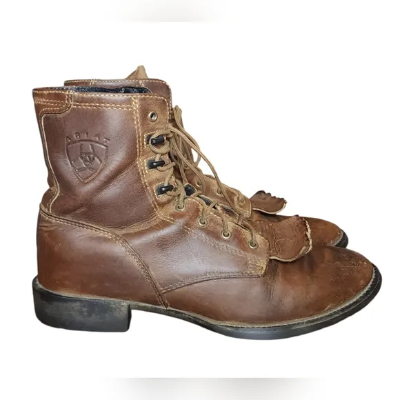 ARIAT Heritage Lacer Brown Leather Lace Up Boots Women’s Size 8.5 B Soft Toe