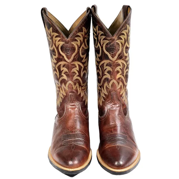 Ariat Heritage R Toe Mens Sz 15 D Distressed Brown Leather Western Cowboy Boots