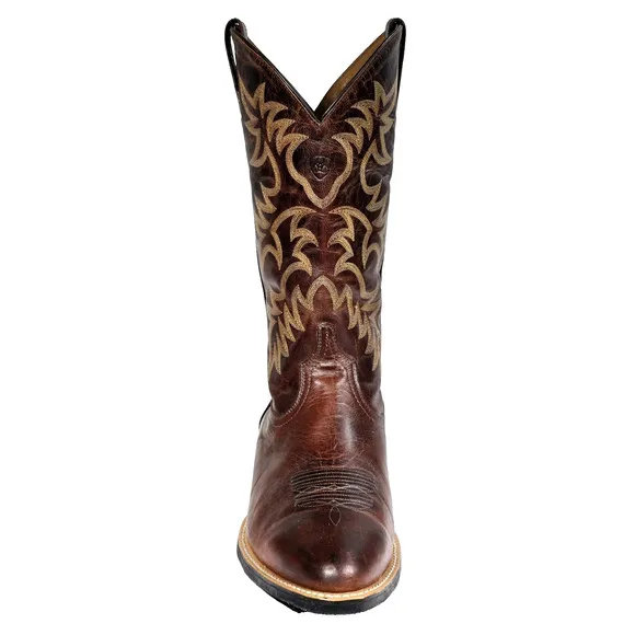 Ariat Heritage R Toe Mens Sz 15 D Distressed Brown Leather Western Cowboy Boots