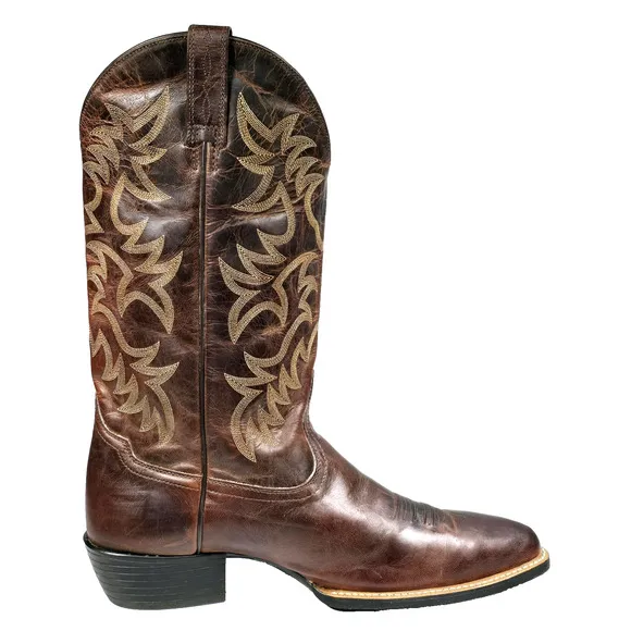Ariat Heritage R Toe Mens Sz 15 D Distressed Brown Leather Western Cowboy Boots