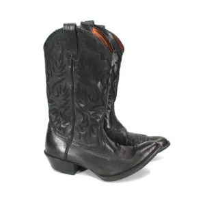 Ariat Heritage R Toe Western Stitching Black Leather Cowboy Boots 9D